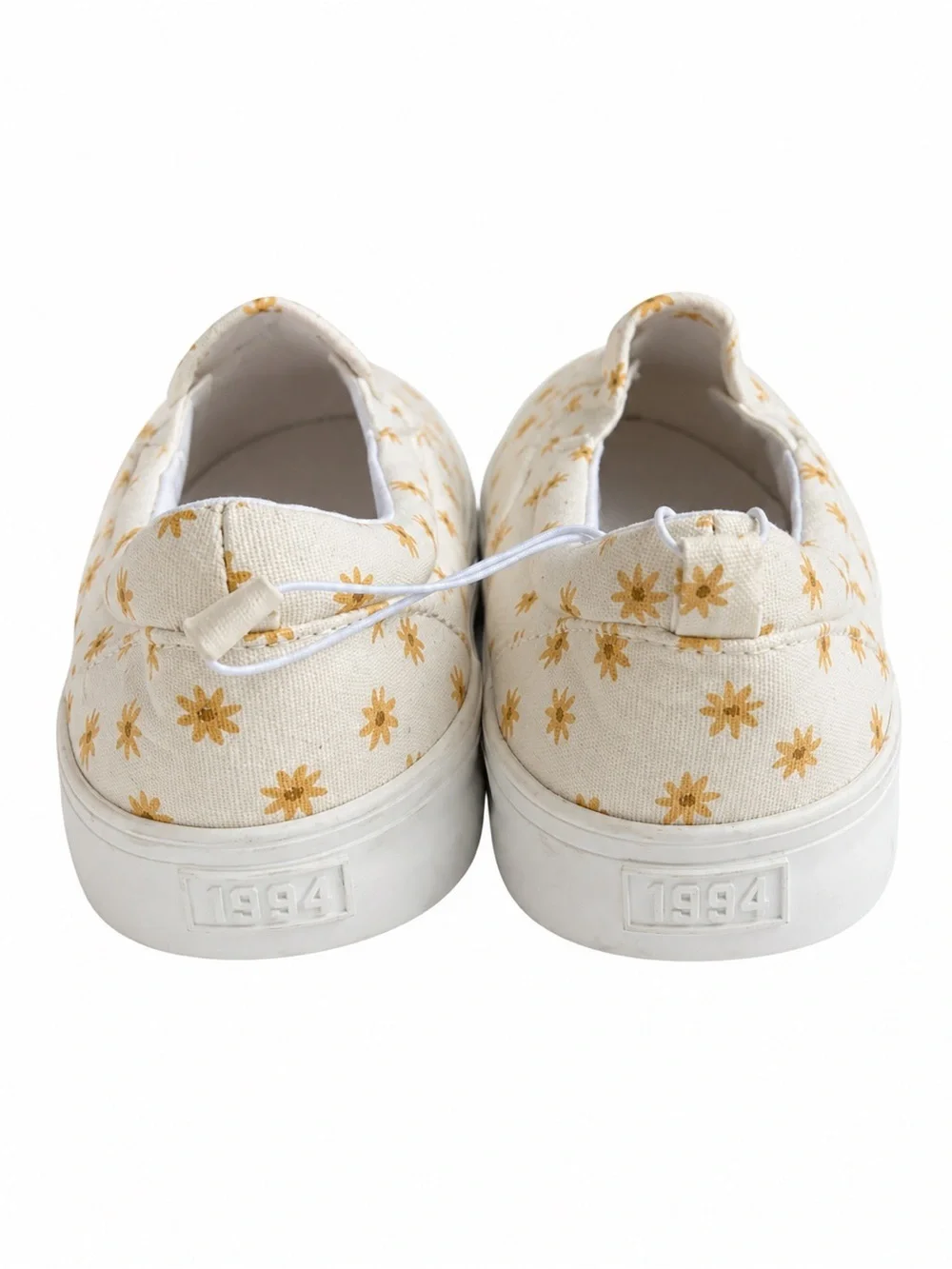 Old Navy Daisy Floral Slip On Sneakers Girls 5 Womens 7 Canvas NWOT